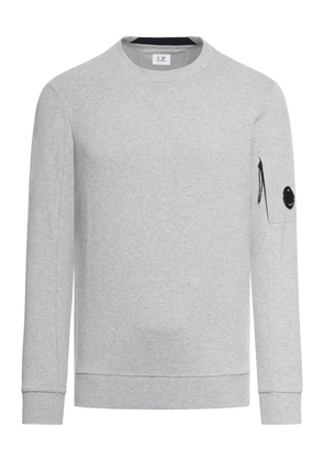 C.p. Company Diagonal Raised Fleece Grey Cotton Sweatshirt
