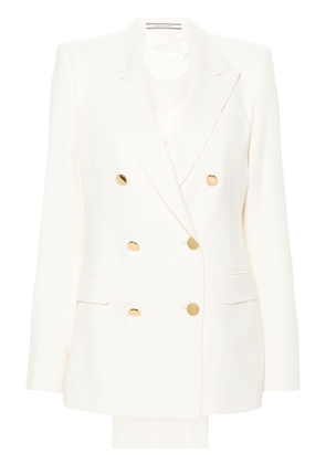 Tagliatore Ivory White Double-Breasted Suit