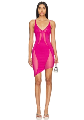 OW Collection Swirl Mini Dress in Pink. Size S, XS.