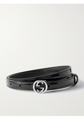 Gucci - Interlocking G Patent-leather Belt - Black - 70,75,80,85,90,95
