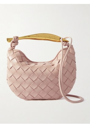 Bottega Veneta - Sardine Mini Intrecciato Leather Shoulder Bag - Pink - One size