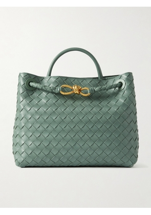 Bottega Veneta - Andiamo Medium Embellished Intrecciato Leather Tote - Green - One size