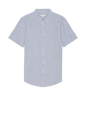 onia Jack Air Linen Shirt in Blue. Size M, S, XL/1X.