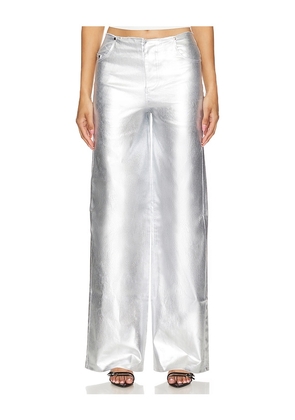Lovers and Friends Naomi Pant in Metallic Silver. Size M, S, XL, XS, XXS.