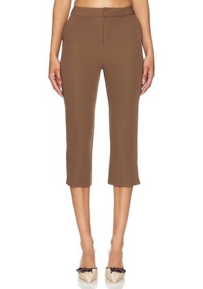Lovers and Friends Natasha Cropped Pant in Brown. Size M, S, XL, XS, XXS.
