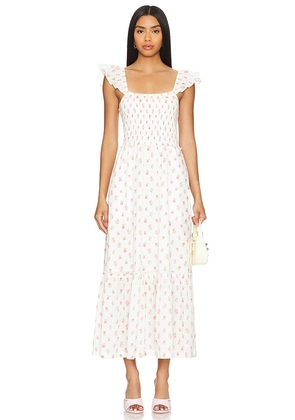 LoveShackFancy Guinevere Dress in White. Size M, S, XL, XS.