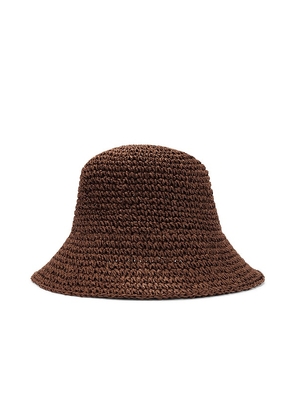 LSPACE Sabina Hat in Brown.