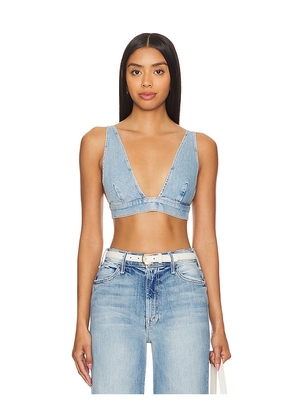 MOTHER The Tit For Tat Bralette in Blue. Size M, S, XL, XS.