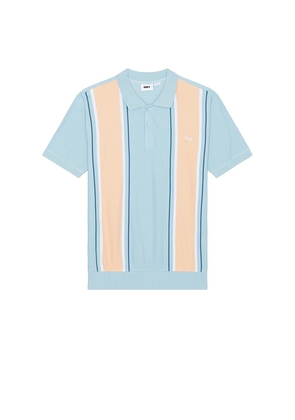 Obey Ambrose Polo in Baby Blue. Size M, S, XL/1X.