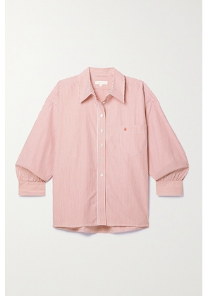 Suzie Kondi - Kappa Striped Cotton-poplin Shirt - Red - x small,small,medium,large,x large