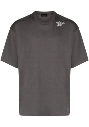 We11done drop-shoulder cotton T-shirt - Grey