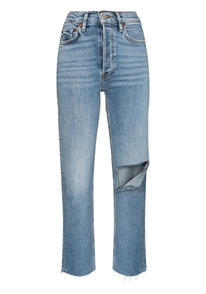 RE/DONE Stove Pipe high-waisted jeans - Blue