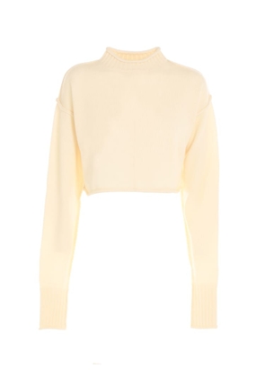 Sportmax Crop Sweater With Extra Long Sleeves