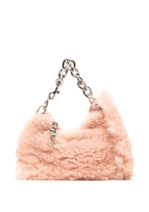 APEDE MOD faux-shearling shoulder bag - Pink