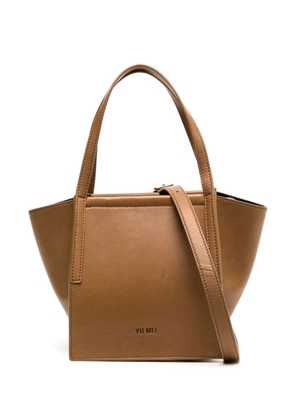 Yu Mei mini Milly nappa leather tote bag - Brown