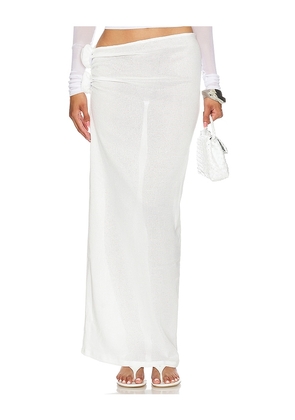 LIONESS Soul Mate Maxi Skirt in White. Size M, S, XS.