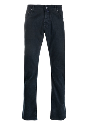 Jacob Cohën scarf-detail five-pocket straight-leg trousers - Blue