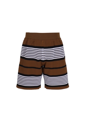 Burberry Nylon Shorts With Striped Print