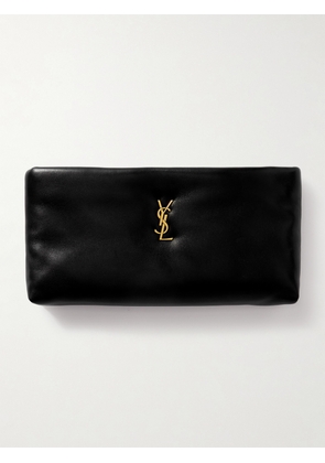 SAINT LAURENT - Calypso Long Padded Leather Pouch - Black - One size