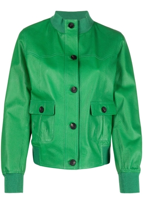 Giorgio Brato buttoned leather jacket - Green