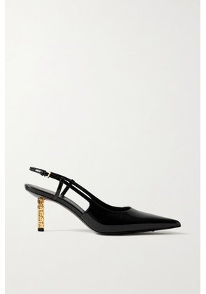 Givenchy - G Cube Patent-leather Slingback Pumps - Black - IT35,IT35.5,IT36,IT36.5,IT37,IT37.5,IT38,IT38.5,IT39,IT39.5,IT40,IT40.5,IT41