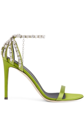 Giuseppe Zanotti Adele crystal 105mm sandals - Green