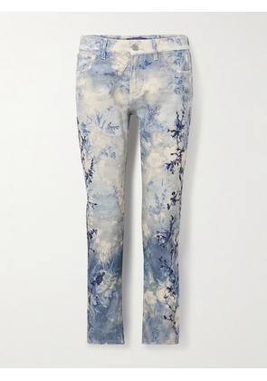 Ralph Lauren Collection - Sequin-embellished Printed Low-rise Skinny Jeans - Blue - 24,25,26,28,29,30,31
