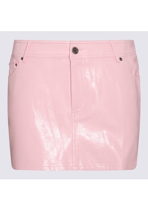 Rotate By Birger Christensen Pink Vynil Mini Skirt