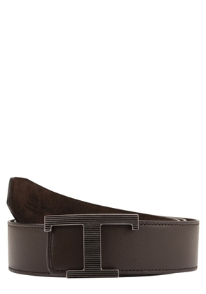 Tod's Timeless Smooth And Suede T Reversible Belt