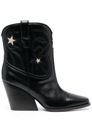 Stella McCartney Cloudy Alter 85mm embroidery cowboy boots - Black