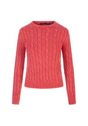 Ralph Lauren Coral Cable Cotton Sweater