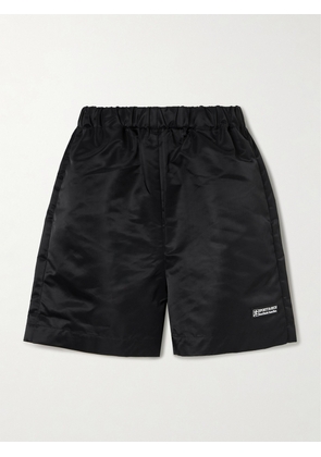 Sporty & Rich - Good Health Appliquéd Shell Shorts - Black - x small,small,medium,large,x large