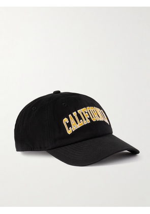 Sporty & Rich - California Embroidered Cotton-twill Baseball Cap - Black - One size