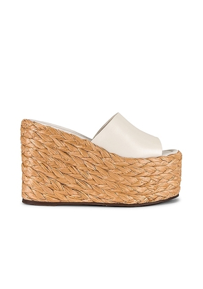 Schutz Nailey Sandal in Cream. Size 9.5.