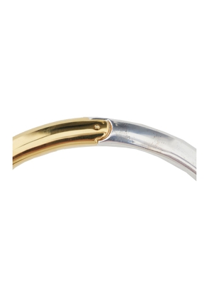 Federica Tosi Gold And Silver Bicolor Check In 18K Gold Plated Bronze Woman