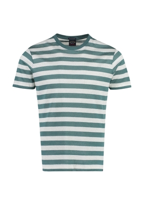 Paul & shark Striped Linen-Cotton Blend T-Shirt