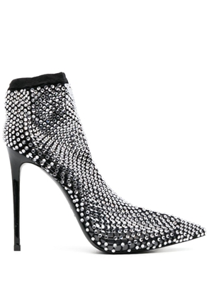 Le Silla Gilda 85mm crystal-embellished boots - Black