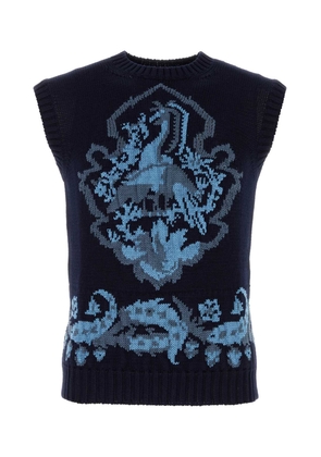 Etro Dark Blue Cotton Vest