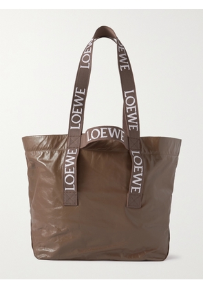 Loewe - Fold Crinkled-leather Tote - Brown - One size