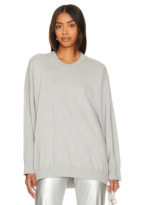 Show Me Your Mumu Classic Crewneck Sweater in Grey. Size M, S, XL, XS.