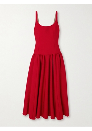 Emilia Wickstead - Galen Pleated Cloqué Midi Dress - Red - UK 6,UK 8,UK 10,UK 12,UK 14,UK 16