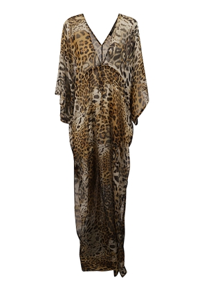 Roberto Cavalli Animalier Print Loose Fit Long Dress