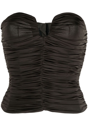 Magda Butrym ruched corset top - Black