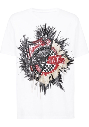 Balmain embroidered logo t-shirt - White