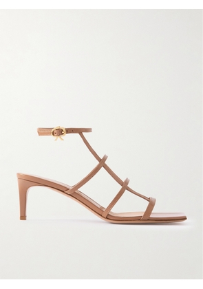Gianvito Rossi - 55 Glossed-leather Sandals - Neutrals - IT35,IT35.5,IT36,IT36.5,IT37,IT37.5,IT38,IT38.5,IT39,IT39.5,IT40,IT40.5,IT41,IT41.5,IT42