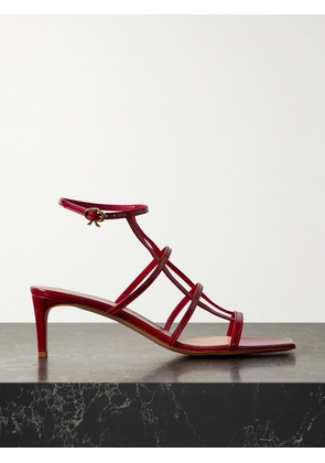 Gianvito Rossi - 55 Glossed-leather Sandals - Red - IT36,IT37,IT37.5,IT38,IT38.5,IT39,IT39.5,IT40,IT40.5,IT41,IT41.5,IT42