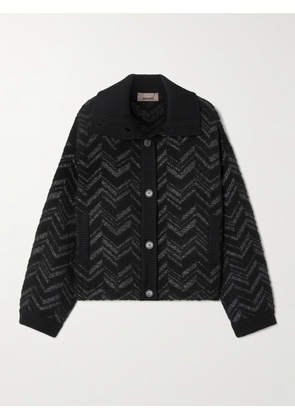 Missoni - Striped Metallic Bouclé-knit Jacket - Black - IT38,IT40,IT42,IT44,IT46,IT48