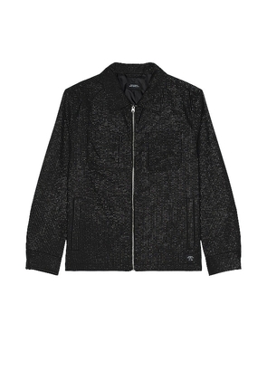 SATURDAYS NYC Flores Suiting Shirt Jacket in Black. Size M.