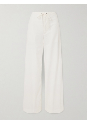 Nili Lotan - Kai Cotton Wide-leg Pants - White - x small,small,medium,large