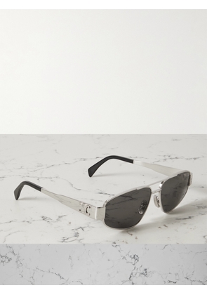 CELINE Eyewear - Triomphe Aviator-style Silver-tone And Acetate Sunglasses - One size